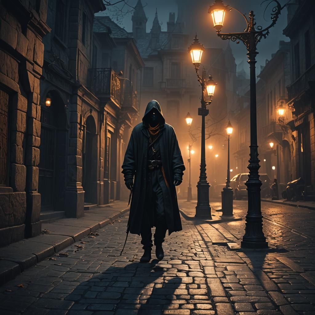 Eerie Figure in Dark Fantasy Chiaroscuro