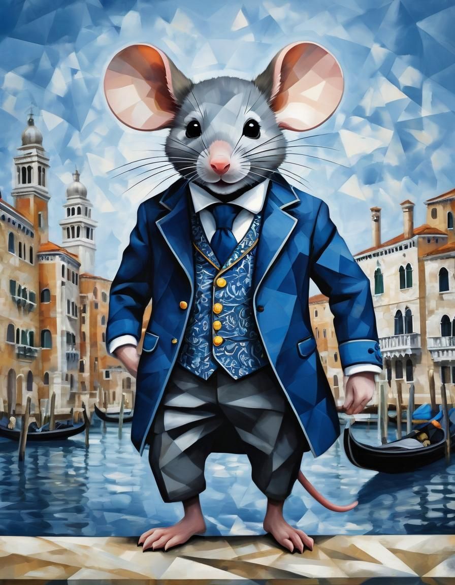 Mouse in geometric patterns