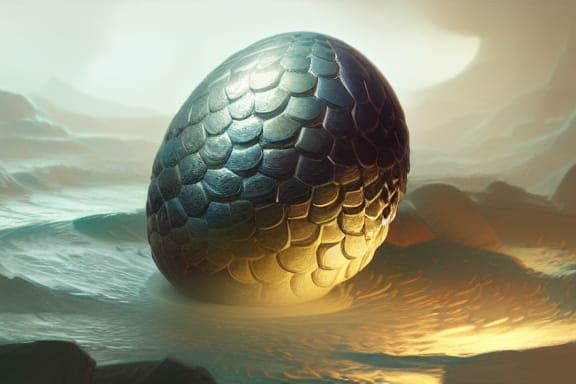Dragon Egg Hatching: Detailed Storybook Illustration