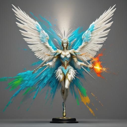 Dragonflies with Flaming Wings: Neo-Expressionist Oil Painti...