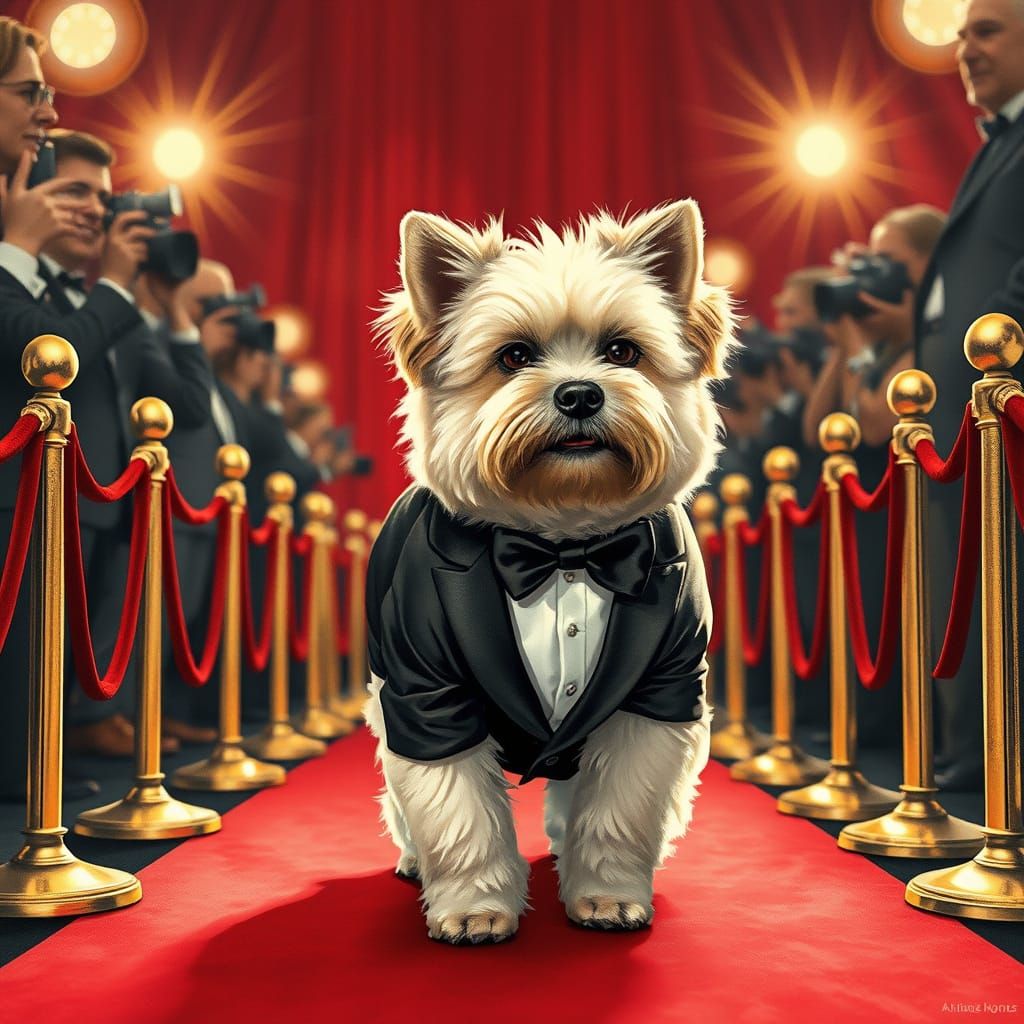 Whimsical Pup Steals the Red Carpet Show