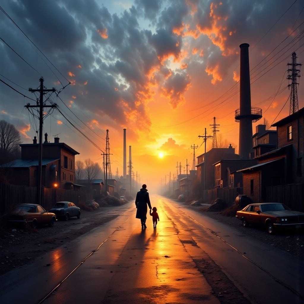 Surreal Dissonant Dawn with Gentle Shadows