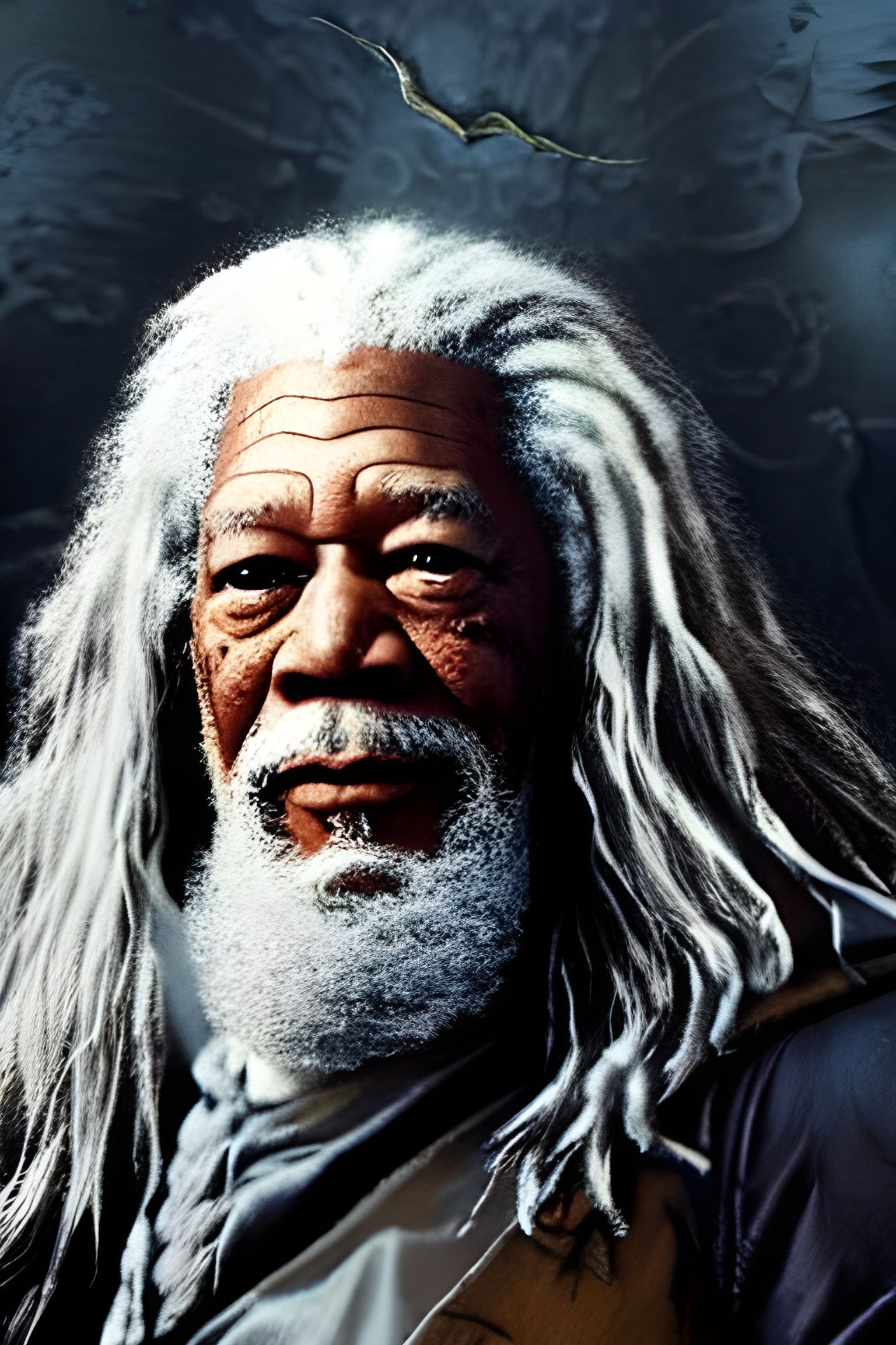 Morgan Freeman as Gandalf in Photo-Realistic Style