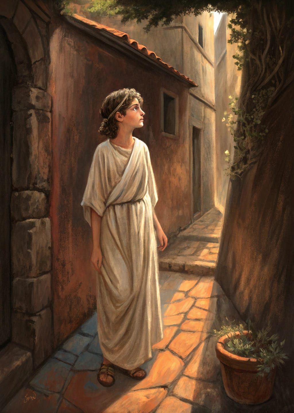 Poor ancient Rome girl