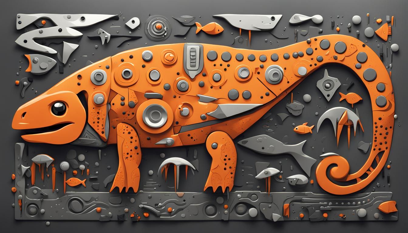 Egyptian Cartoon of a Tyrannosaurus-Fish Hybrid