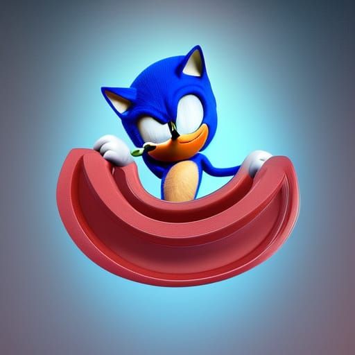 Sonic the Hedgehog: 3D Digital Art