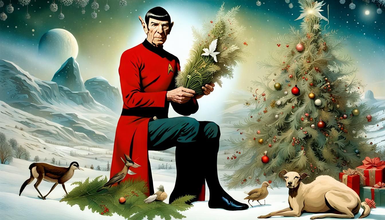 Spock's Christmas Card: A Festive Fractal Landscape