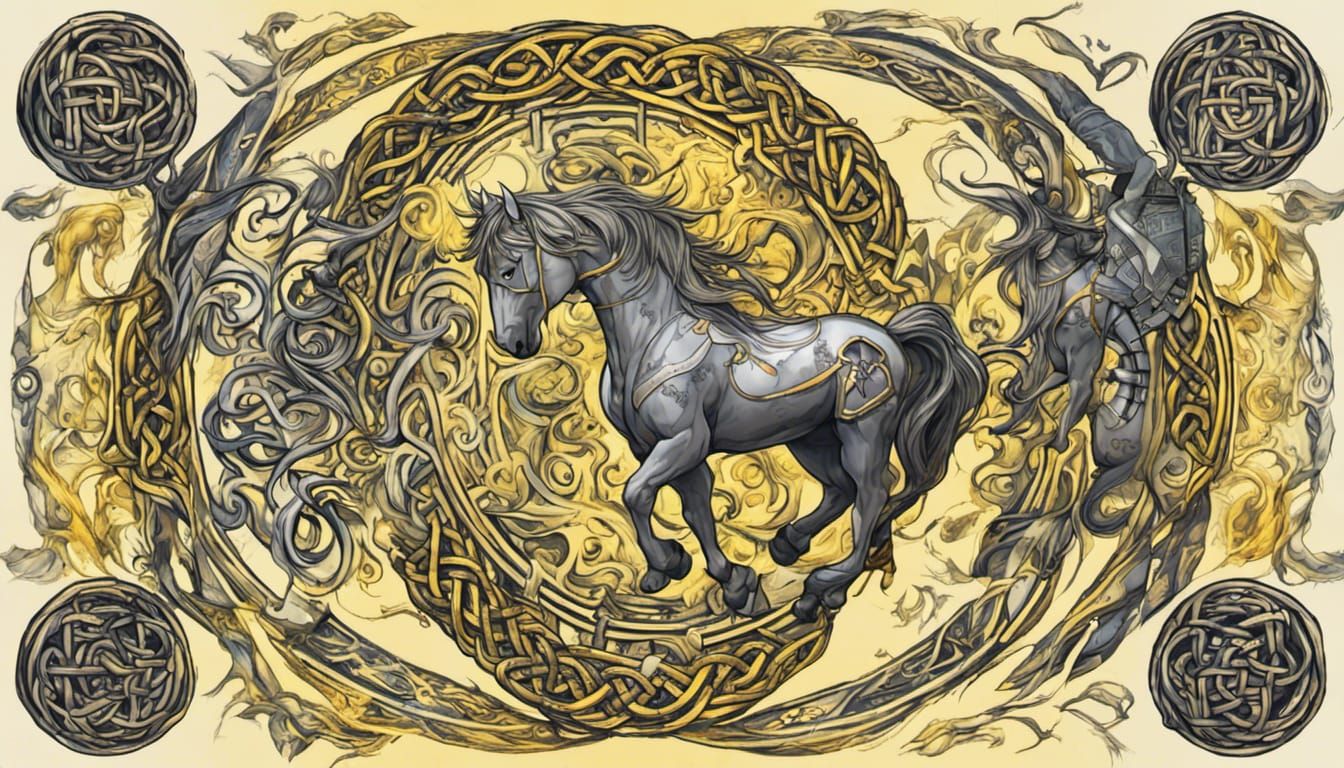 Tree Wizard in Celtic Armor with Energetic Swirl