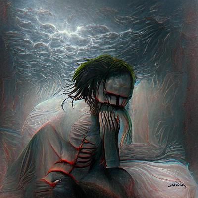 Horrific Depression: Engraving in the Style of Doré