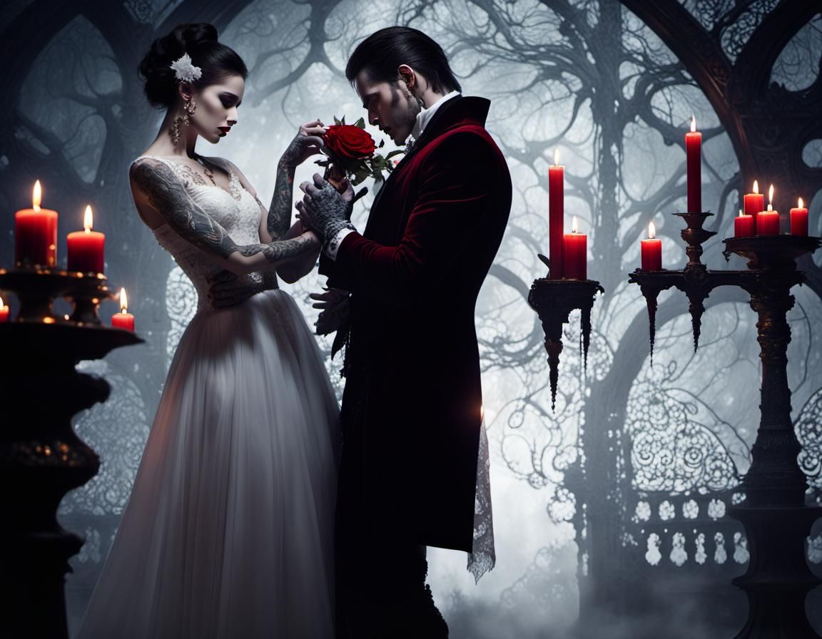 Tattooed Princess and Vampire Sacrifice Altar