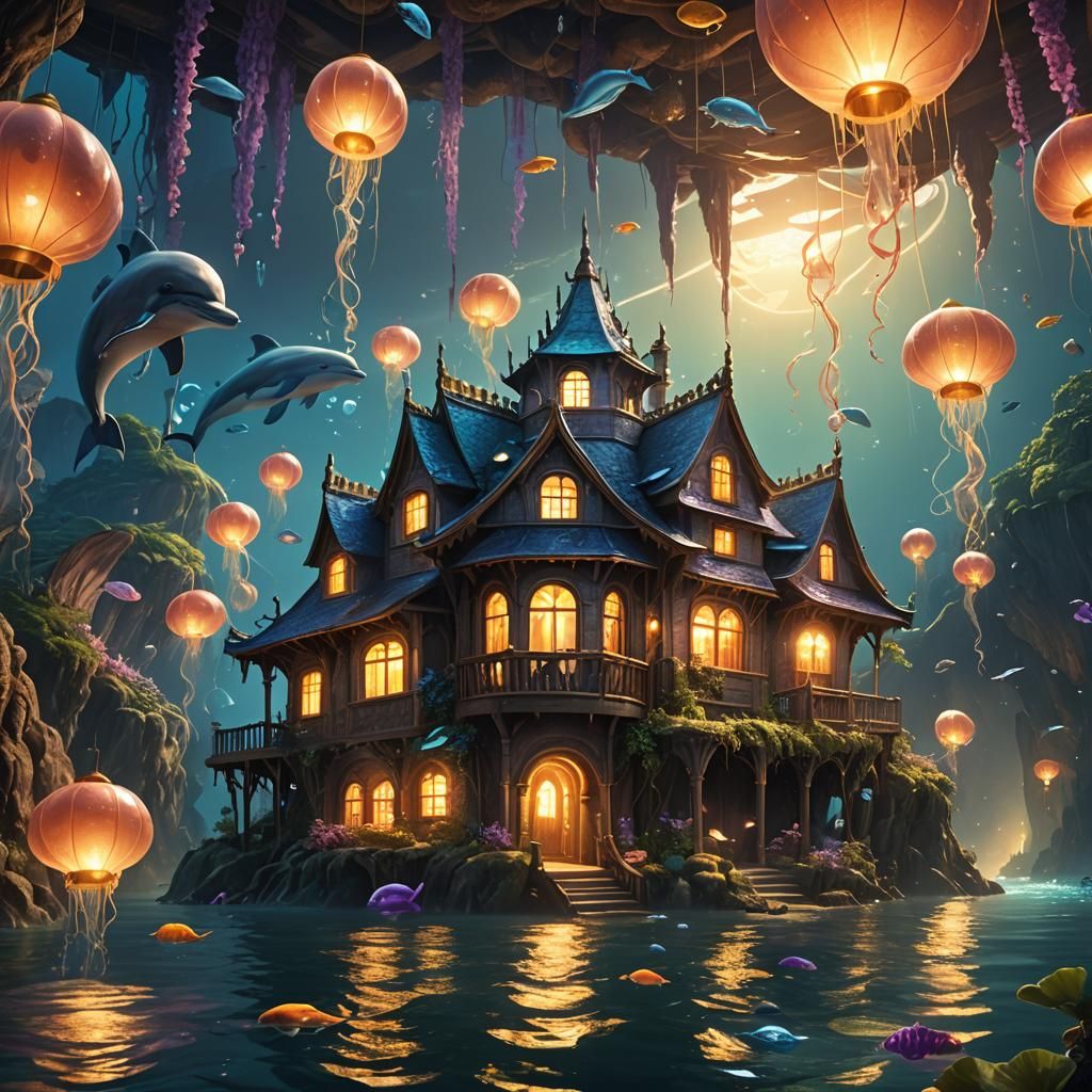Underwater Dwelling in Epic Fantasy Style