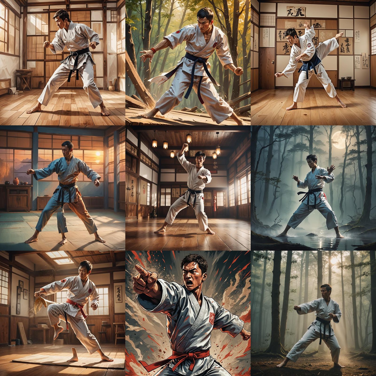 Person Practicing Karate