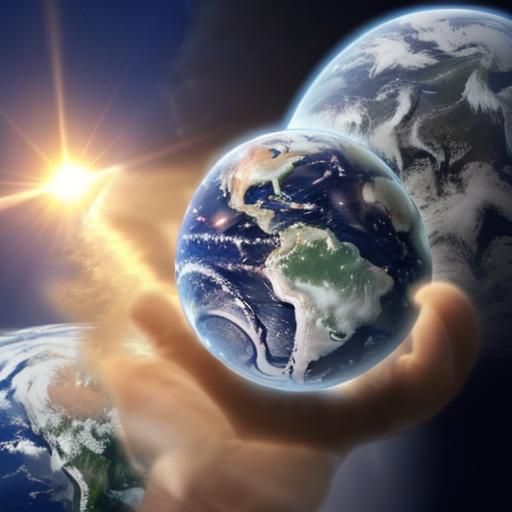 Earth Emerges: An AI Generated Image