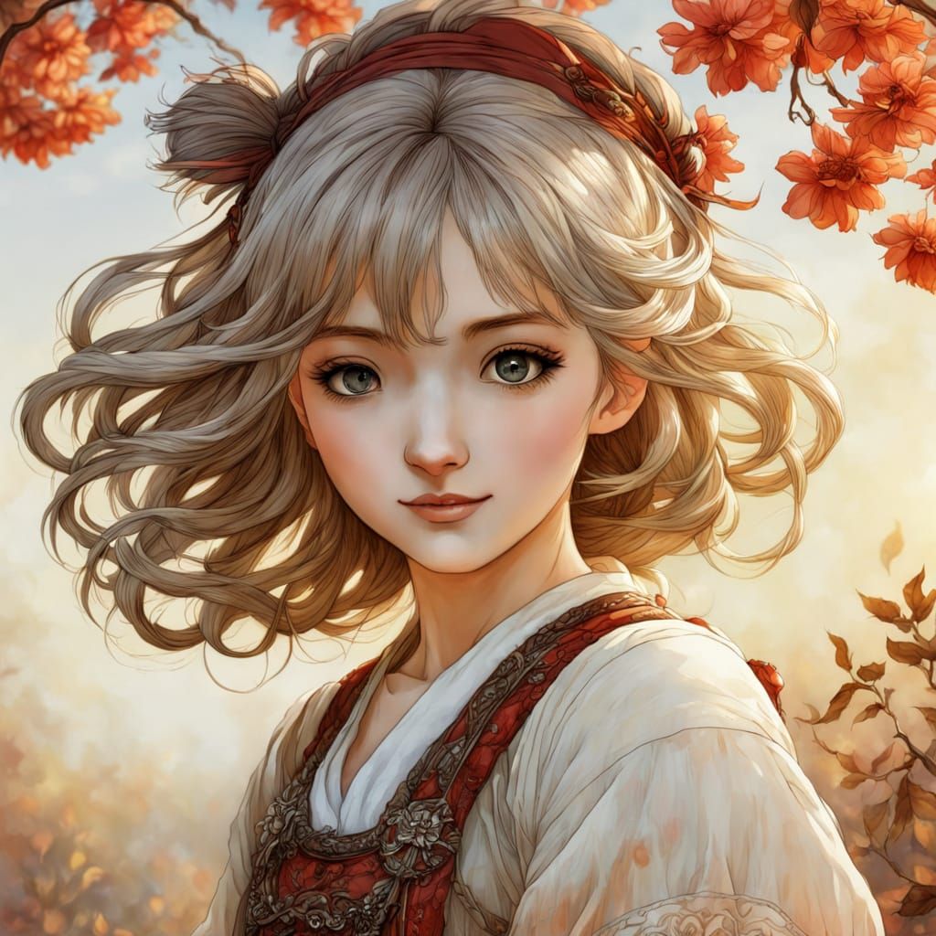 Innocent Girl Radiates Warmth and Light