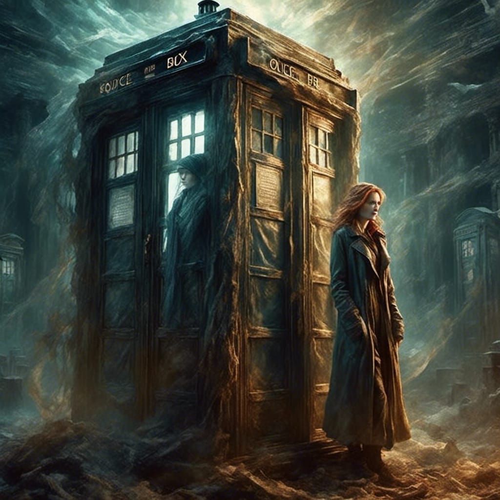 Doctor Who's Tardis in Ghostly Style