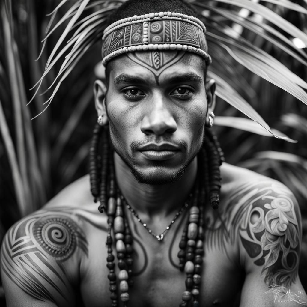 photographic portrait taino