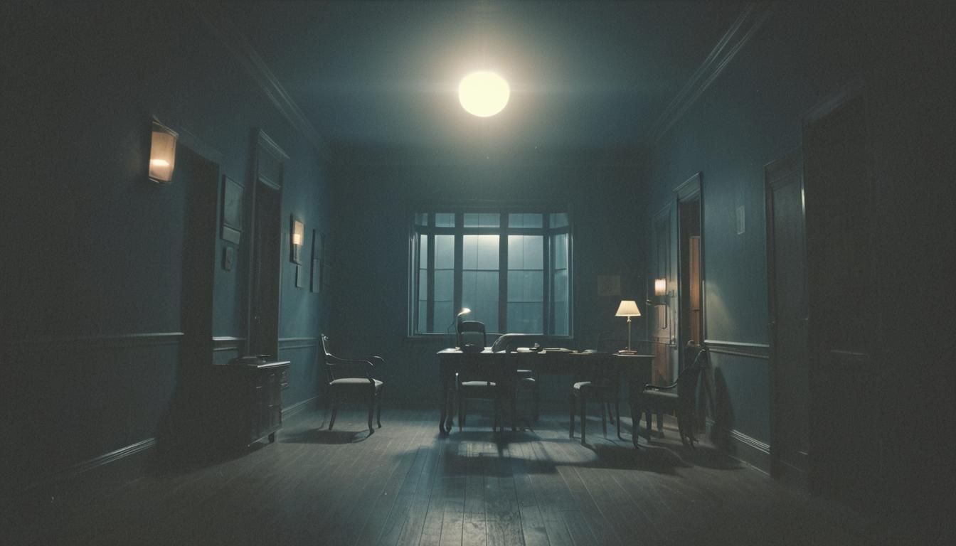 Dark Empty Room in Cinematic Style