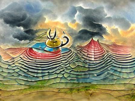 Ace of Cups Landscape in Bendre Style