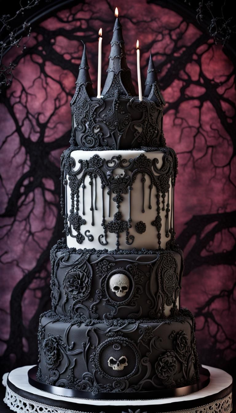 Ornate Goth Birthday Cake: A Cake Boss Masterpiece