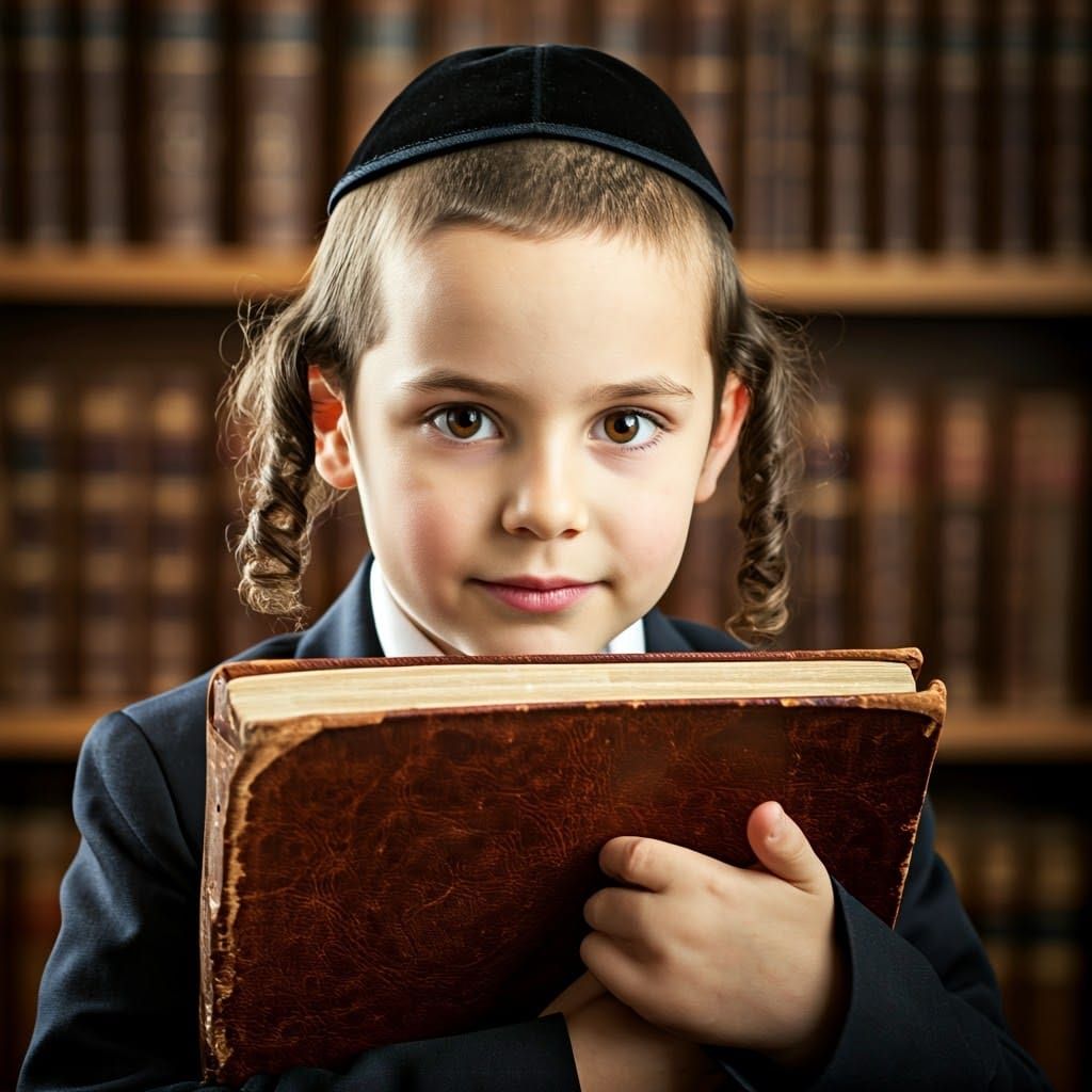Young Boy with Torah: Professional Portrait
