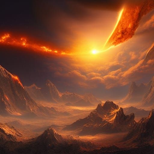 Exploding Supernova Illuminates Mountains at Night