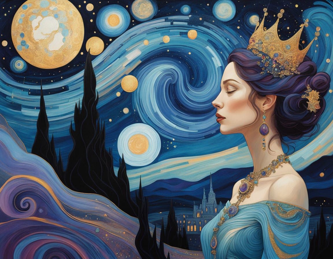 Ethereal Goddess in Shimmering Gold