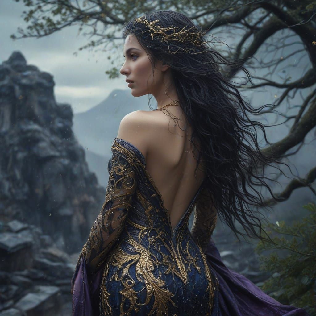 Goddess in Dystopian Ruin - Surreal Fantasy Portrait