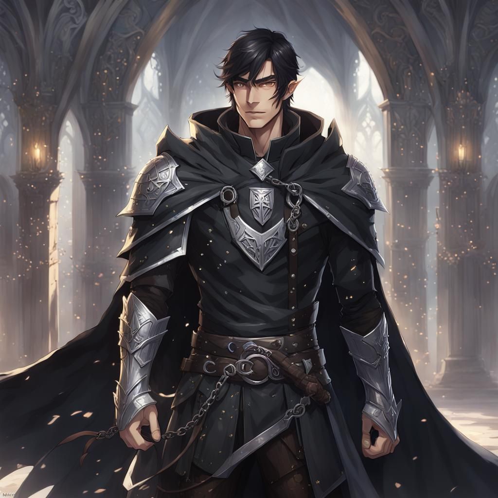 Half-Elf in Leather Armor: 3D Anime Art