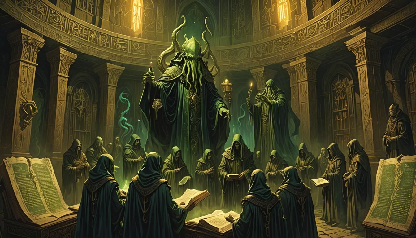 Mystical Chamber: Cthulhu Mythos Illustration
