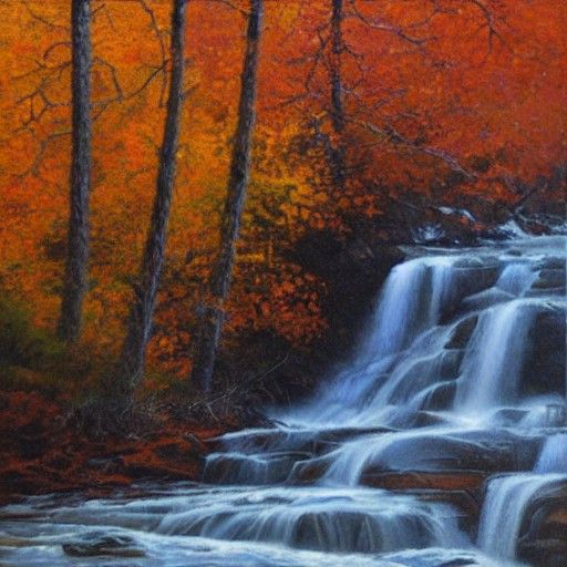 Autumnal Transformation in Oil Painting Style