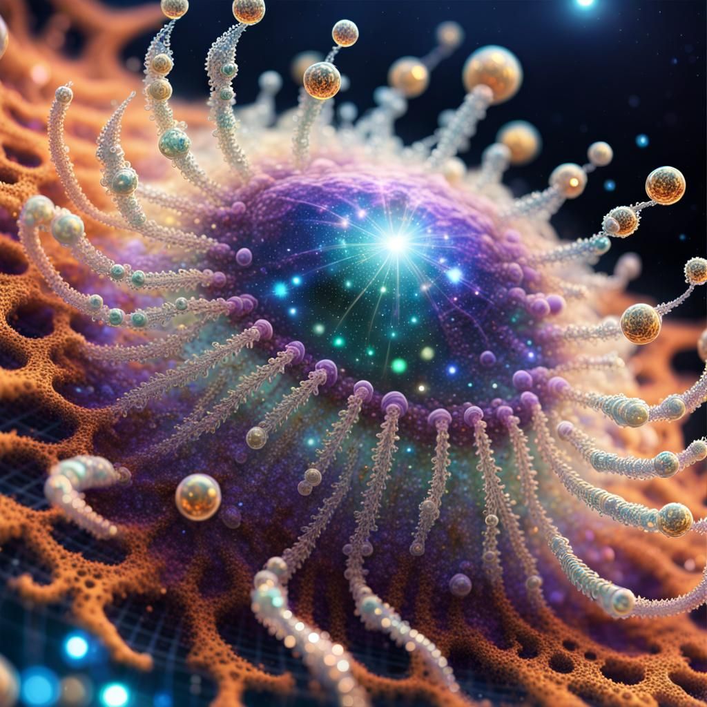 Ciliate in Space: Surreal Microscopic Universe