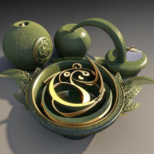 Jade and Marble Netsuke Carvings in 3D