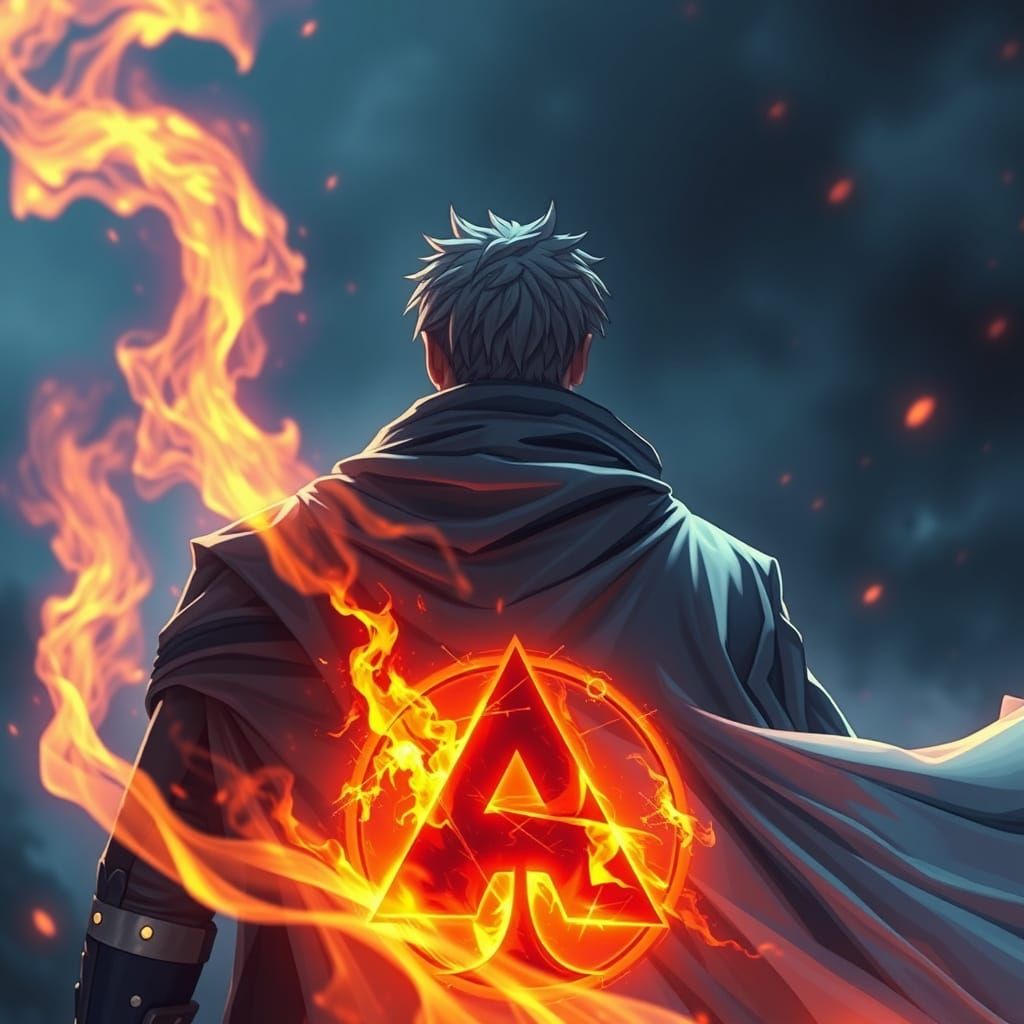 Anime Warrior with Radiant Ace Emblem