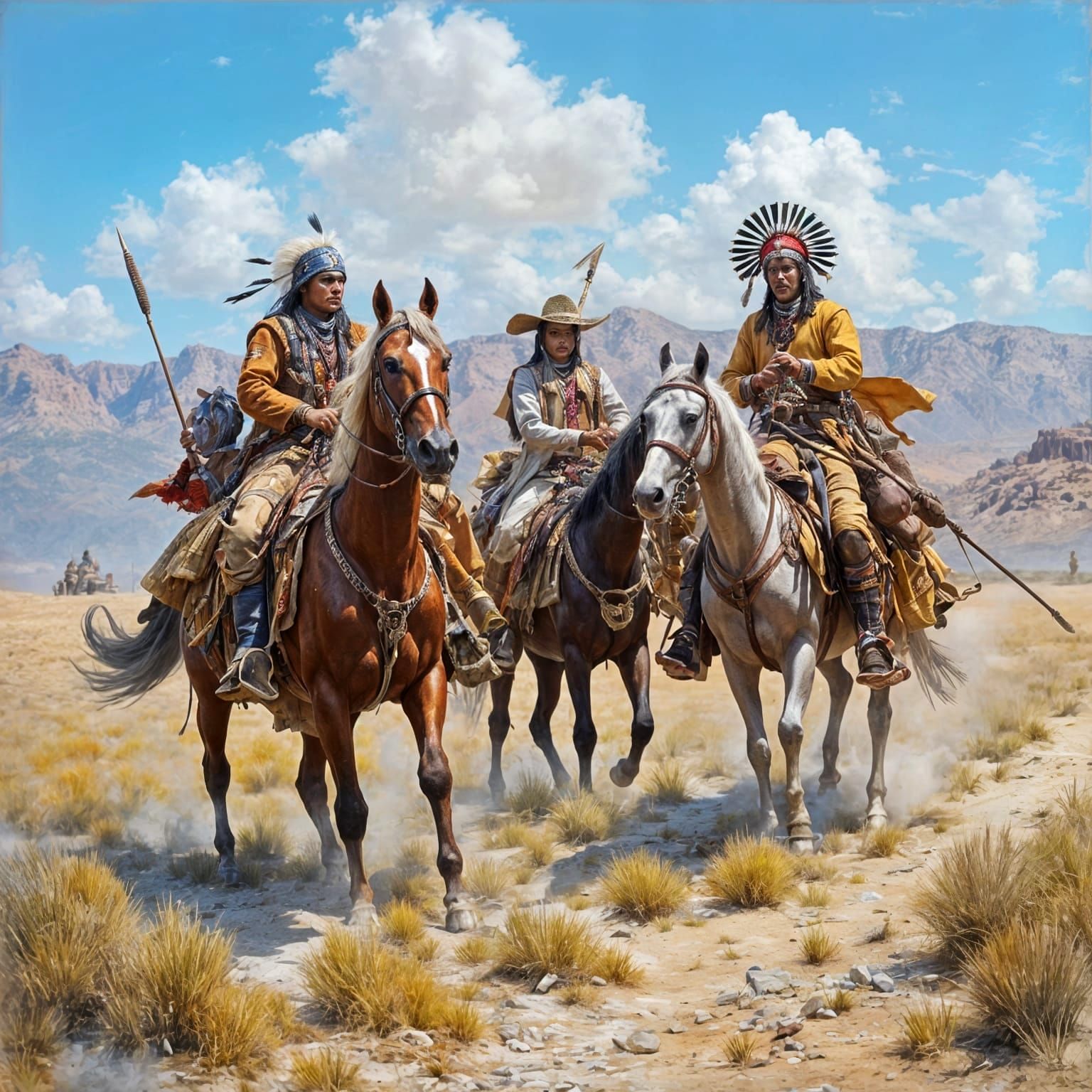 Indian Warriors in Classical Western Style