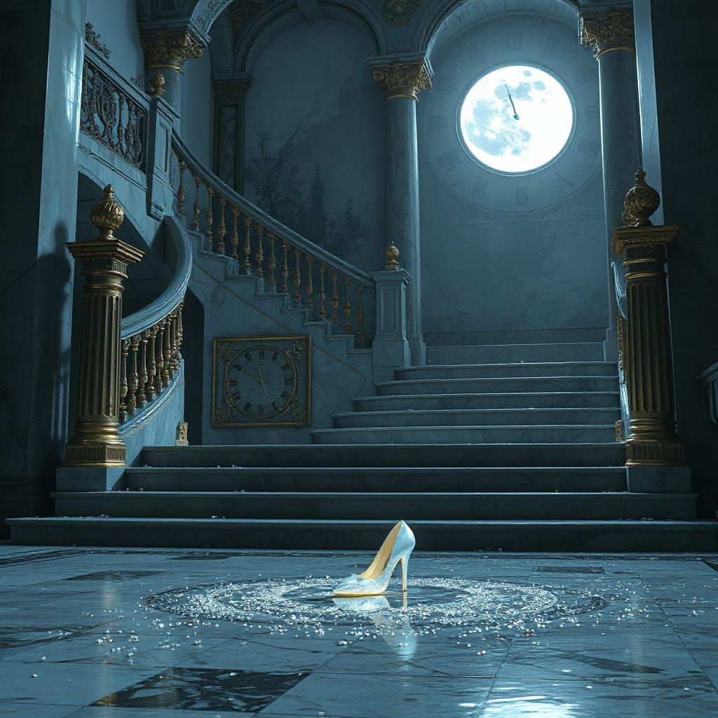 Cinderella's Midnight Transformation: Digital Art by Rutkows...
