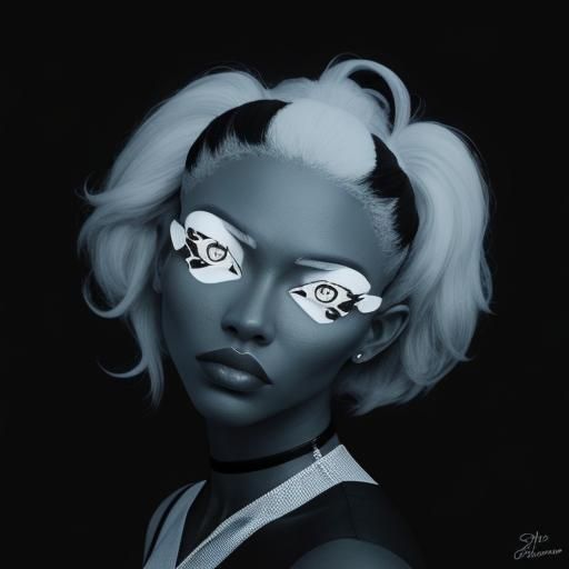Simple Black and White AI Art