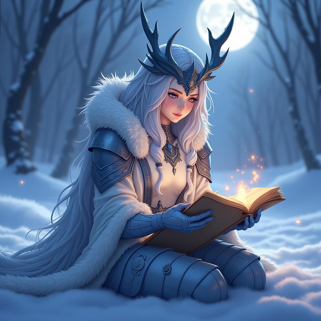 Moonwatcher in IceWing Armor: Anime Cel-Shaded Style