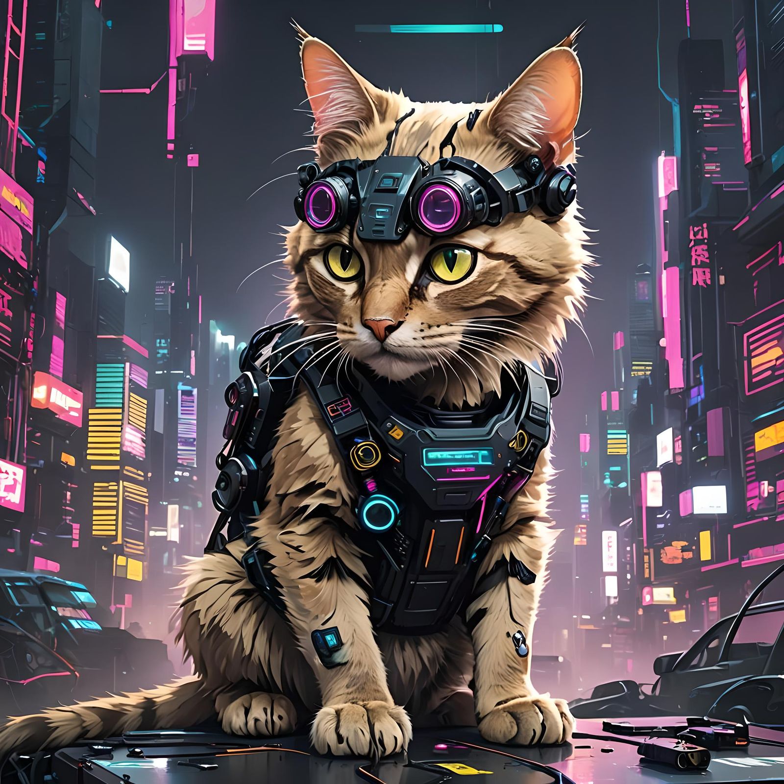 Cyberpunk cat.