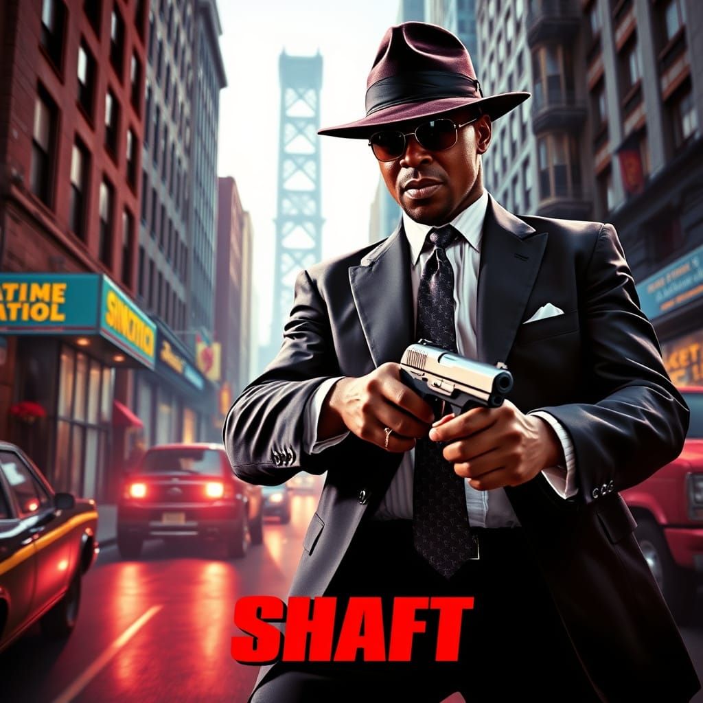 Shaft Movie Poster: 1970s San Francisco Action