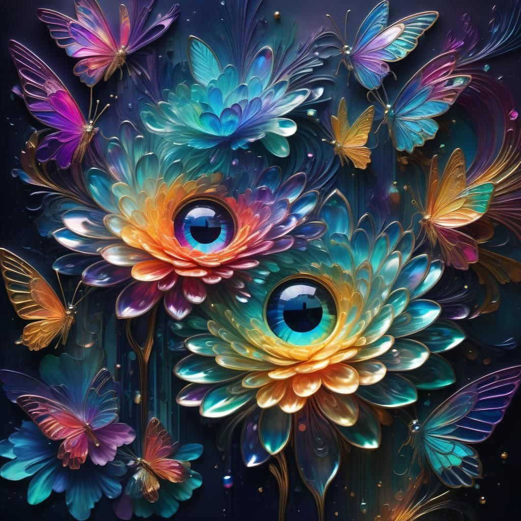 Captivating Iridescence with Vibrant Color and Detail