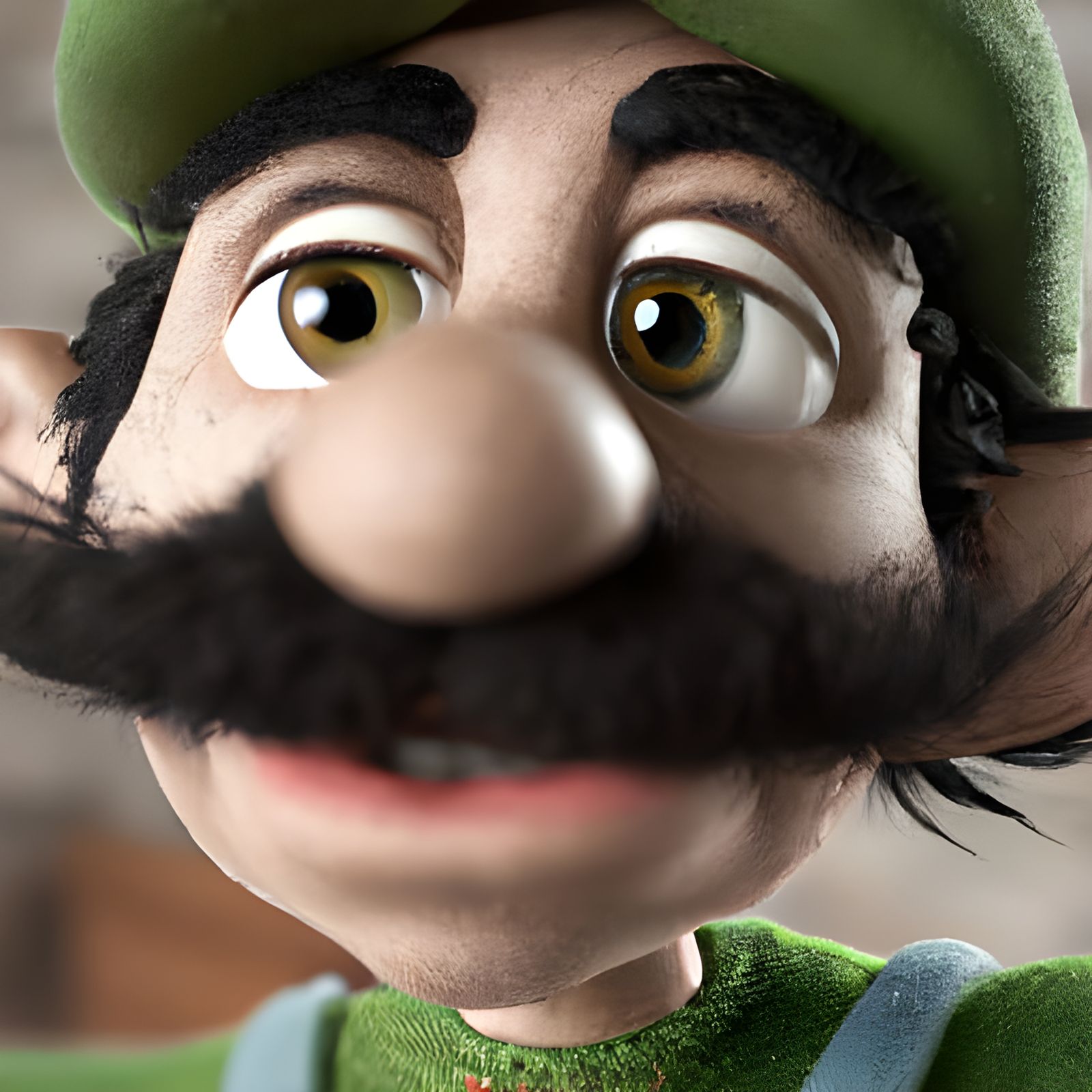 Luigi as Muppet: Ultra-Realistic Stop Motion