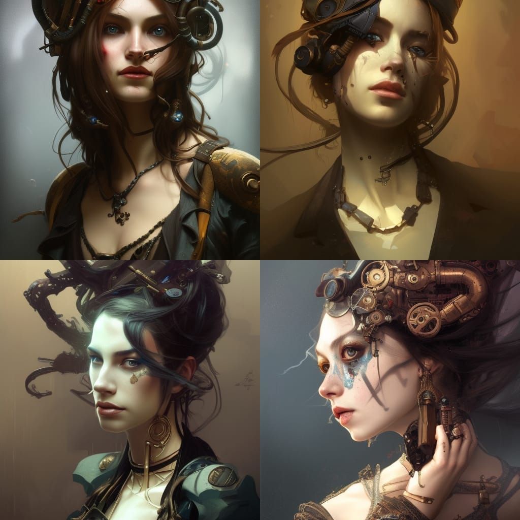 Steampunk Tragedy Portrait in High Resolution