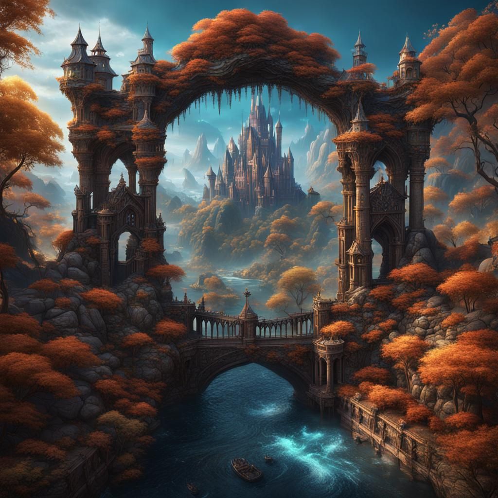 Fantastical Matte Painting in Deep Color