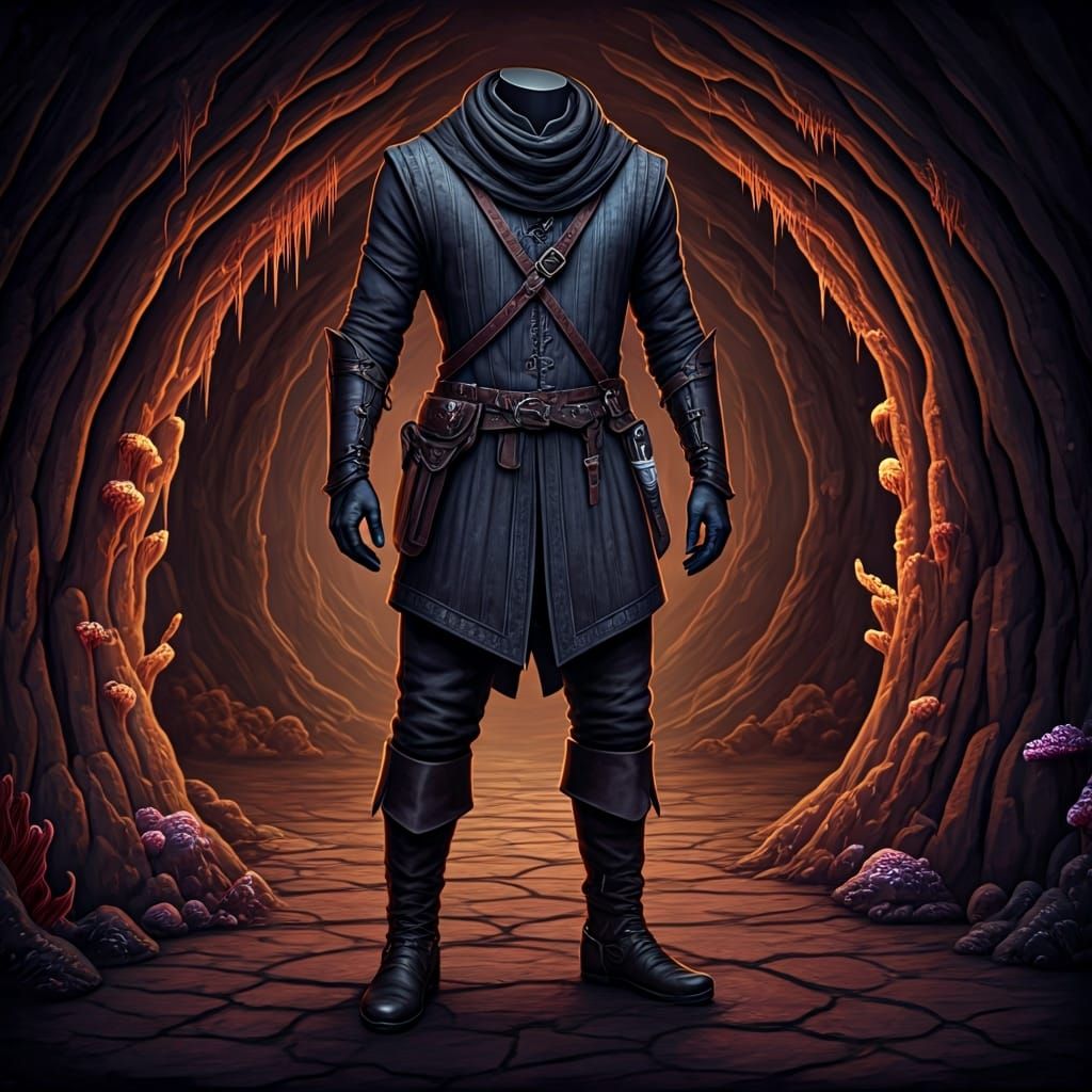 Drow Ranger Mannequin in Cavern Setting