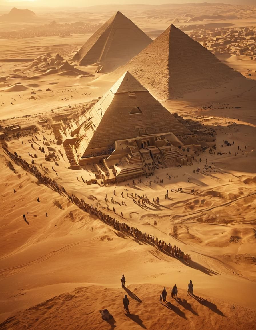 Majestic Pyramid in Egypt: Fantasy Concept Art