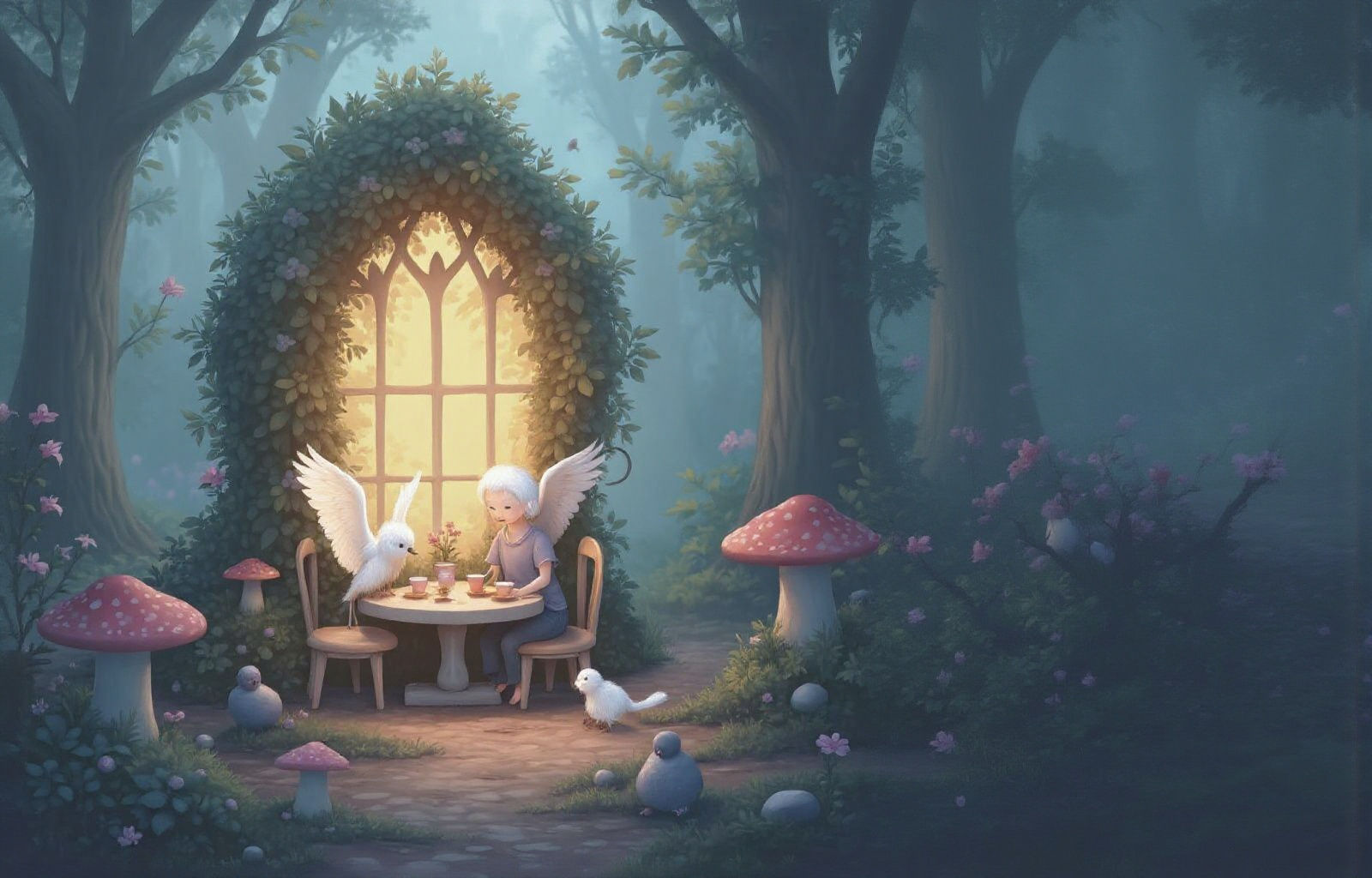 Whimsical Tea Party in a Hidden Grove