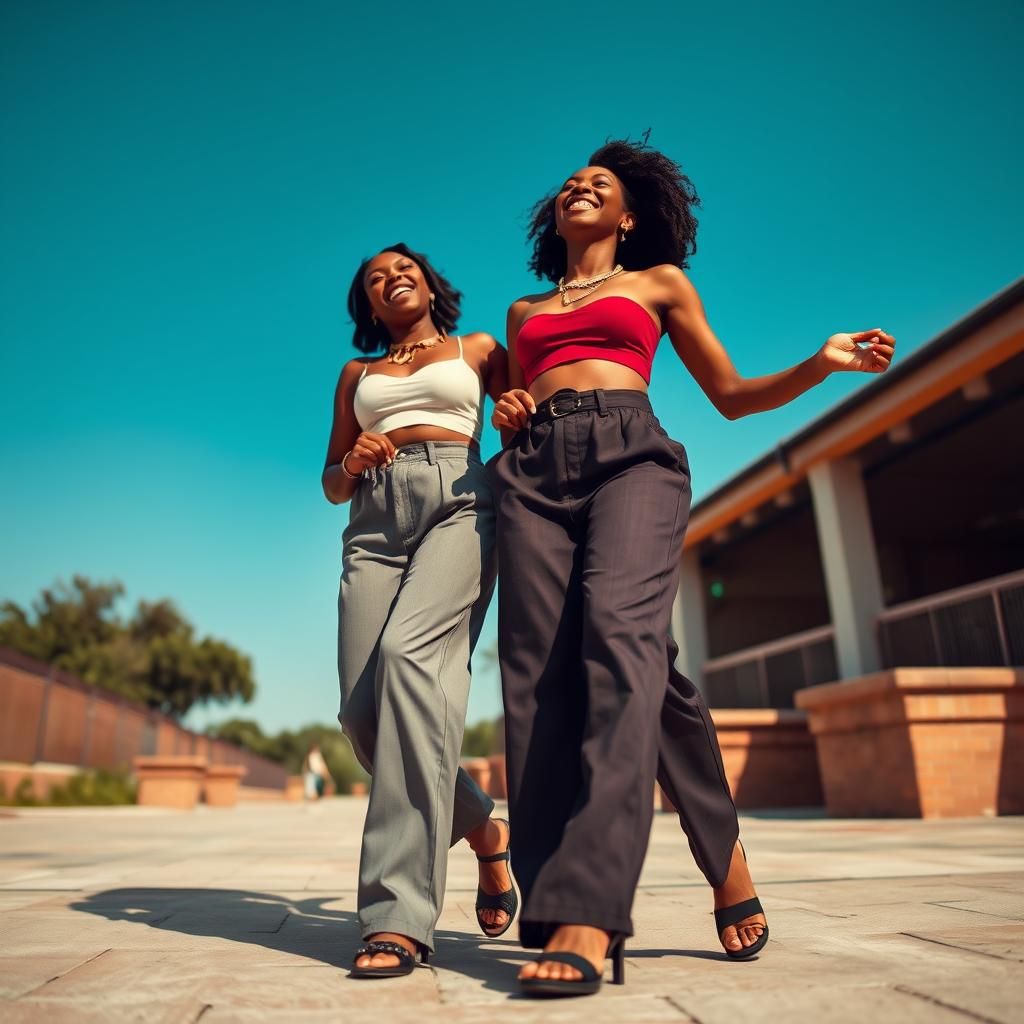Laughing Black Women Dancing with Joy