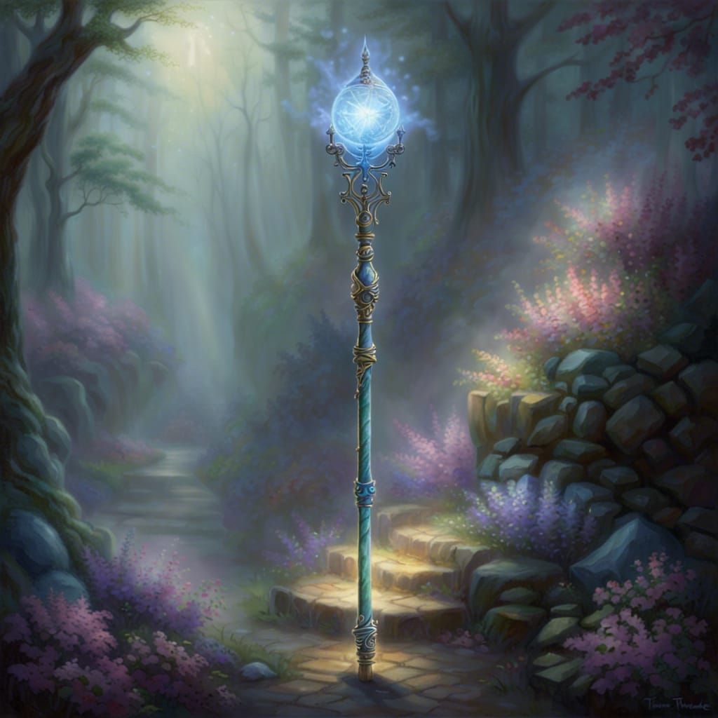 Ethereal Mage's Staff in Fantasy Style