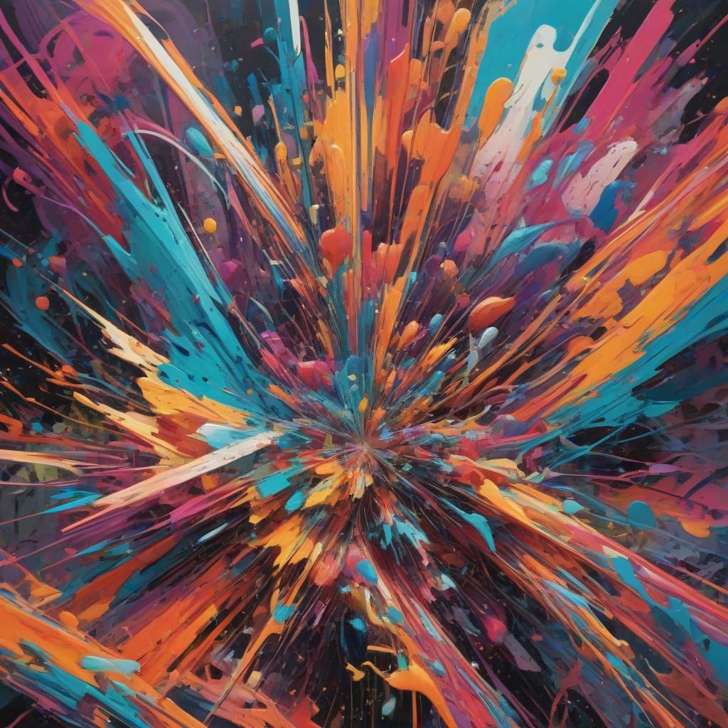 Hyperdimensional Graffiti in Vibrant, Swirling Patterns
