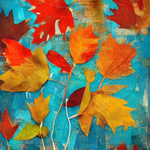 Fall Paper Mouse Collage Art